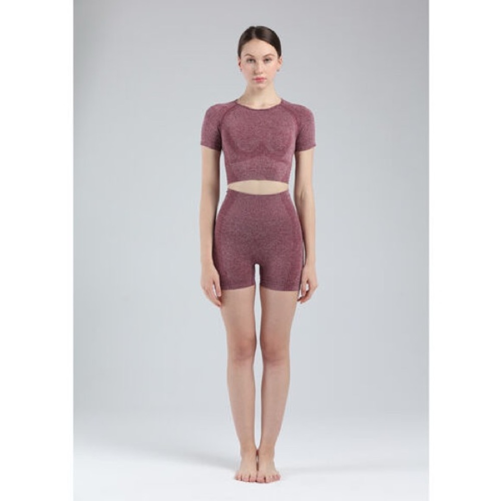 NWOT Seamless Maroon Workout Shorts